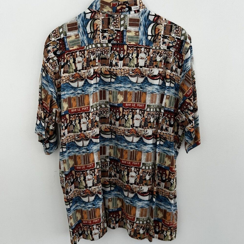 Reyn Spooner Guy Buffet Button Down Shirt Size Large Egyptian Cotton St. Tropez - Picture 6 of 7
